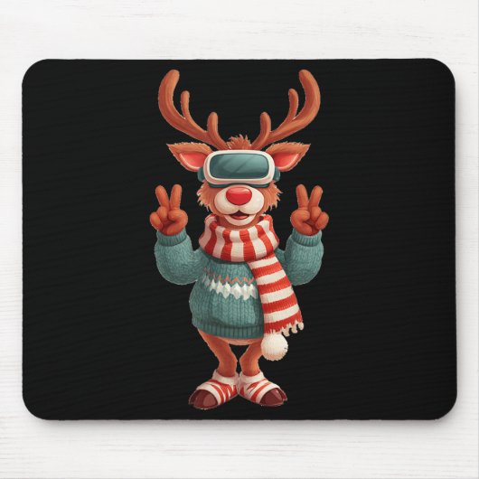 Coole Virtual-Reality-Rentier-Kostüm für Erwachsen Mousepad (Vorne)