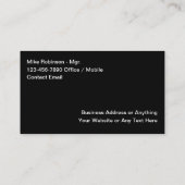 Coole Visitenkarten Einzigartiges Design Visitenkarte (Rückseite)