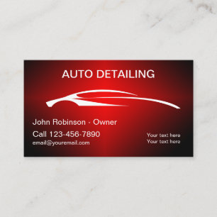 Coole Visitenkarten für Autodetailing-Geschäfte De Visitenkarte