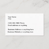 Coole Visitenkarten für Automobile Visitenkarte (Rückseite)