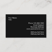 Coole Visitenkarten für die Automobilindustrie Visitenkarte (Rückseite)