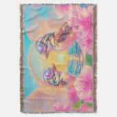 Coole Vögel mit Sonnenbrille bei Sonnenuntergang Decke (Vorderseite Vertikal)