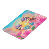 Coole Vögel mit Sonnenbrille bei Sonnenuntergang Magnet (Linke Seite)