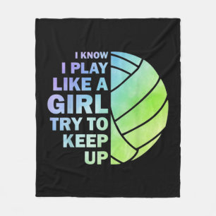 Coole Volleyball für weibliche Mädchen Jugendvolle Fleecedecke