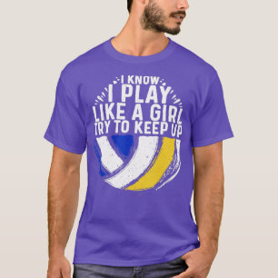 Coole Volleyball für weibliche Mädchen Jugendvolle T-Shirt