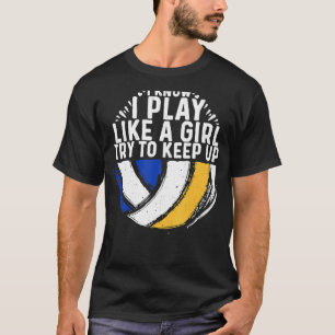 Coole Volleyball für weibliche Mädchen Jugendvolle T-Shirt