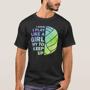 Coole Volleyball für weibliche Mädchen Jugendvolle T-Shirt