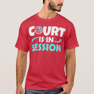 Coole Volleyball-Geschenke drucken Court in Sessio T-Shirt