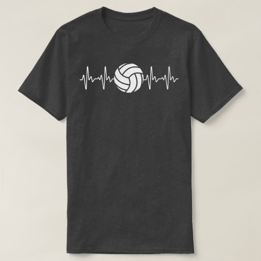 Coole Volleyball Herzschlag Männer Frauen Volleyb T-Shirt (Design vorne)