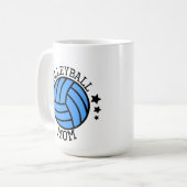 Coole Volleyball-Mutter-Wortkunst Kaffeetasse (Vorderseite Links)