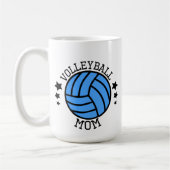 Coole Volleyball-Mutter-Wortkunst Kaffeetasse (Links)