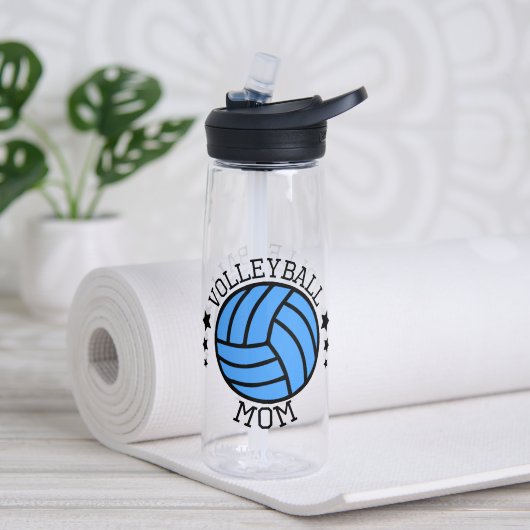 Coole Volleyball-Mutter-Wortkunst Trinkflasche (Yoga (gedreht))