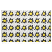 Coole Volleyball-Welt (gelber Ball) Stoff (Fat Quarter (45,7 x 55,9 cm))