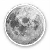 Coole Vollmond-Astronomie Aufkleber (Vorderseite)