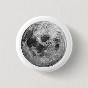 Coole Vollmond-Astronomie Button