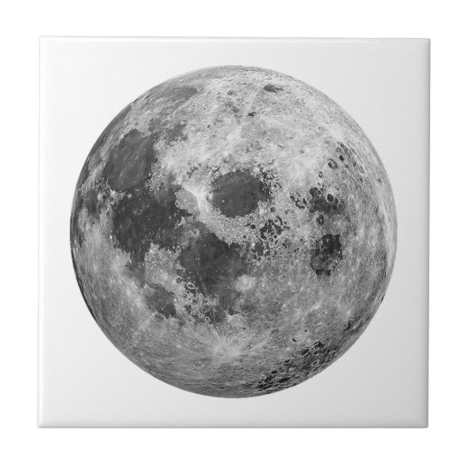 Coole Vollmond-Astronomie Fliese (Vorderseite)