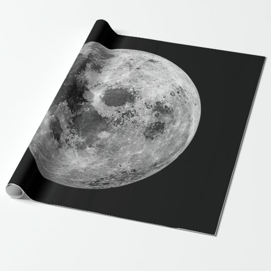 Coole Vollmond-Astronomie Geschenkpapier (Ungerollt)