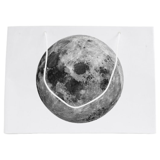 Coole Vollmond-Astronomie Große Geschenktüte (Vorderseite)