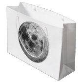 Coole Vollmond-Astronomie Große Geschenktüte (Rückseite Schrägansicht)