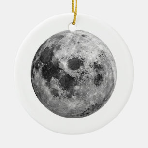 Coole Vollmond-Astronomie Keramik Ornament