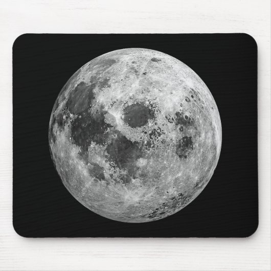 Coole Vollmond-Astronomie Mousepad (Vorne)