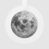 Coole Vollmond-Astronomie Ornament (Rückseite)