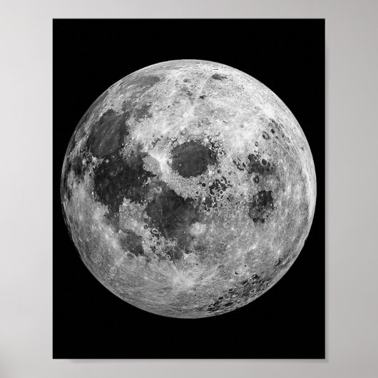 Coole Vollmond-Astronomie Poster (Vorne)
