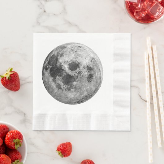 Coole Vollmond-Astronomie Serviette (Beispiel)