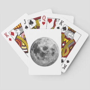 Coole Vollmond-Astronomie Spielkarten