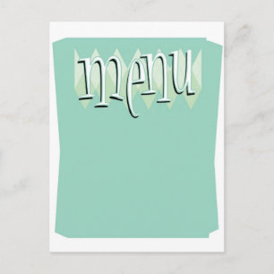 Coole Vorlage im Retrostil Leermenü Postkarte