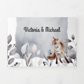 Coole Waldhochzeit Dreifach Gefaltete Einladung (Cover)