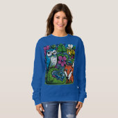 Coole Waldtiere Graffiti Art Sweatshirt (Vorne ganz)