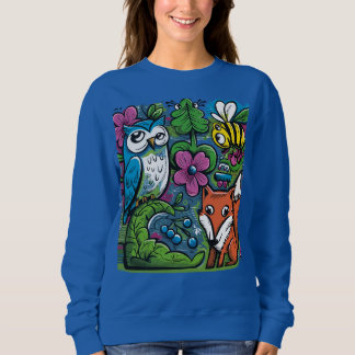 Coole Waldtiere Graffiti Art Sweatshirt