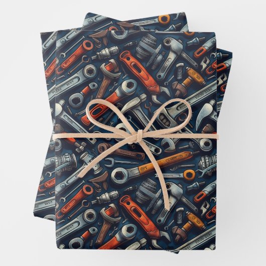 Coole Walzenmuster Party Wrapping Paper Sheets Geschenkpapier Set (Beispiel)