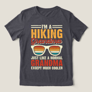 Coole Wandernde Oma Retro-Sonnenuntergang-Sonnenbr Tri-Blend Shirt