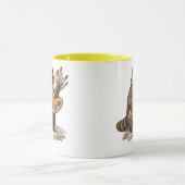 Coole Waschbärenmaler-Illustration Tasse (Zentrum)