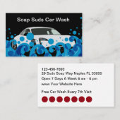 Coole Wash Theme Doppelseitige Visitenkarten Visitenkarte (Vorne/Hinten)