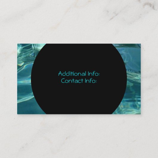 Coole Wasser-Hintergrund-Geschäfts-Karte 6 Visitenkarte (Rückseite)