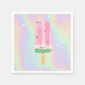 Coole Wasserfarbe Eiscreme Serviette (Vorderseite)