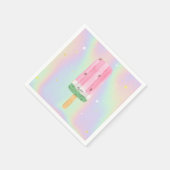 Coole Wasserfarbe Eiscreme Serviette (Ecke)