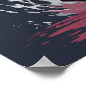 Coole Wasserfarbe Gray Ninja Kat Krieger Poster (Ecke)