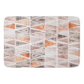 Coole Wasserfarbe Pasta Terracotta Dreiecke Badematte (Vorderseite)