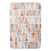 Coole Wasserfarbe Pasta Terracotta Dreiecke Badematte (Vorderseite Vertikal)