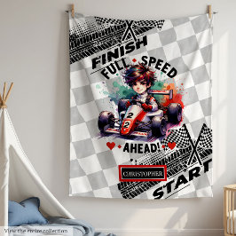 Coole Wasserfarbe Sportwagen Racing Boy Blanket Fleecedecke