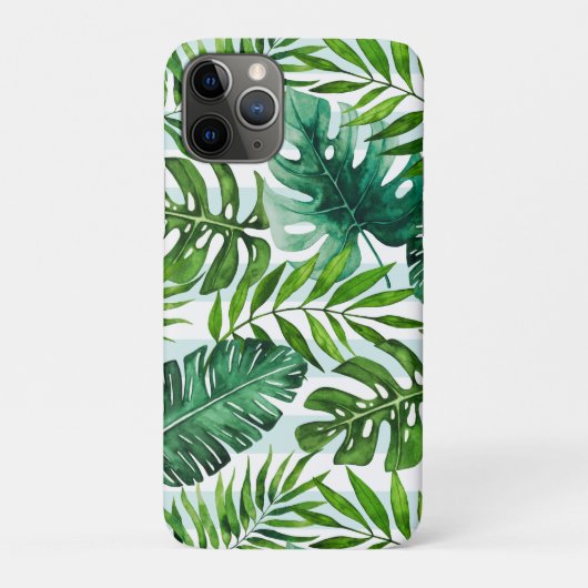 Coole Wasserfarbe Tropengrün botanisch Case-Mate iPhone Hülle (Rückseite)