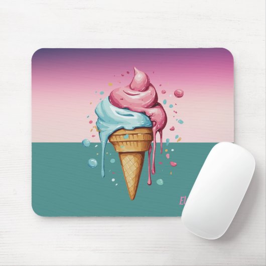 Coole Wasserfarbe Tropfeis Mousepad (Mit Mouse)