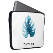 Coole Wasserfarbe Tropisches Monsterer Leaf Laptopschutzhülle (Vorne Rechts)