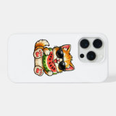 Coole Wassermelone Katze iPhone Hülle (Rückseite (Horizontal))