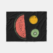 Coole Wassermelone Lemon Kiwi Veggie Pflanze Fleecedecke (Vorderseite (Horizontal))