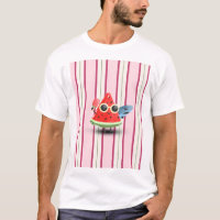 Coole Wassermelonen-Charakter-Streifen-Sommer-Kuns